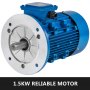 VEVOR 400V AC 3 Phase Electric Motor,  1.5KW B5 Electric Motor with 3 Phase & Speed 1500PRM