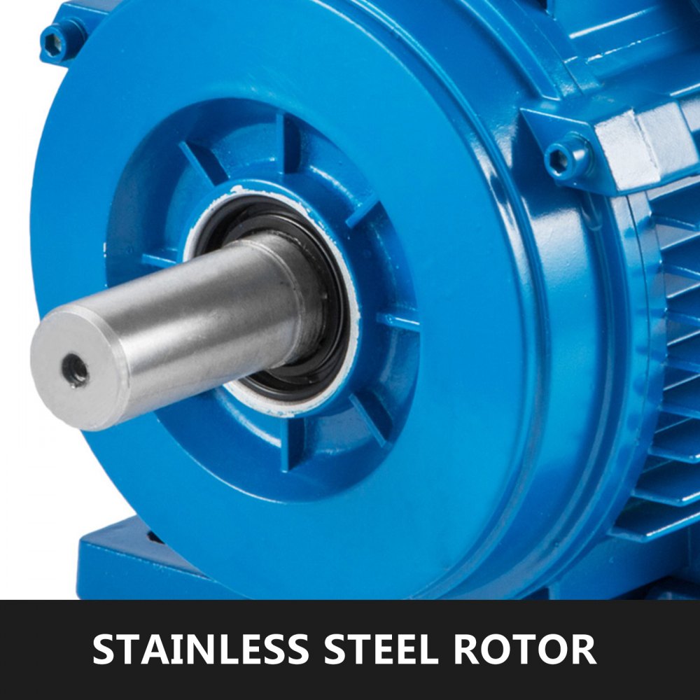 VEVOR 2.2KW Three Phase Motor, 2-Pole 3-Phas Electric Motor, Compressor Asynchronous Motor 400V 3000 RPM B3 Power Motor Shaft