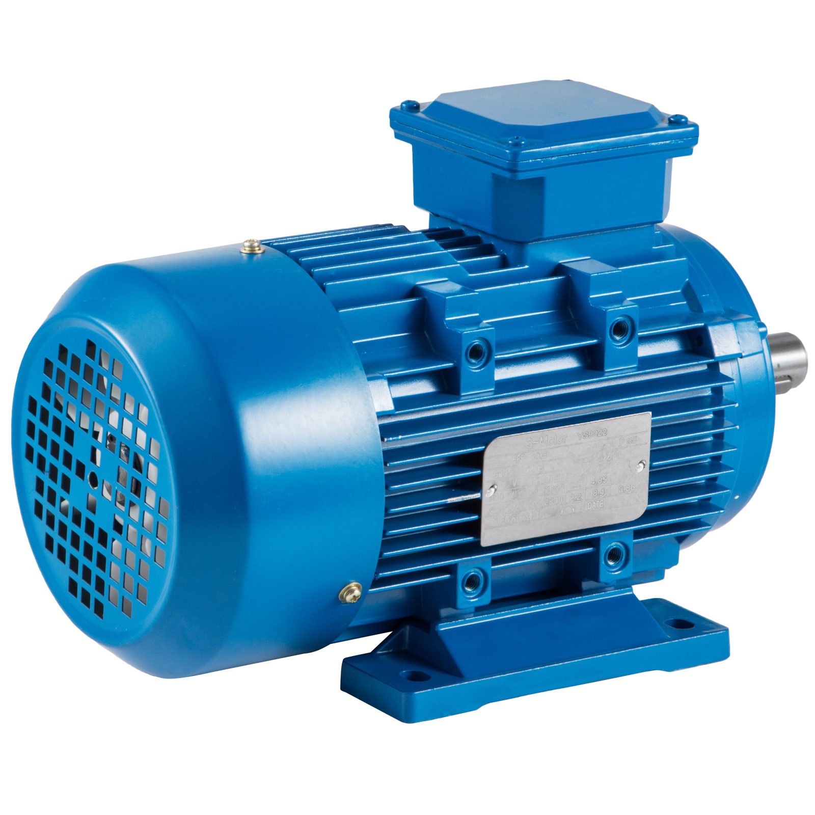 VEVOR 2.2KW Three Phase Motor, 2-Pole 3-Phas Electric Motor, Compressor Asynchronous Motor 400V 3000 RPM B3 Power Motor Shaft