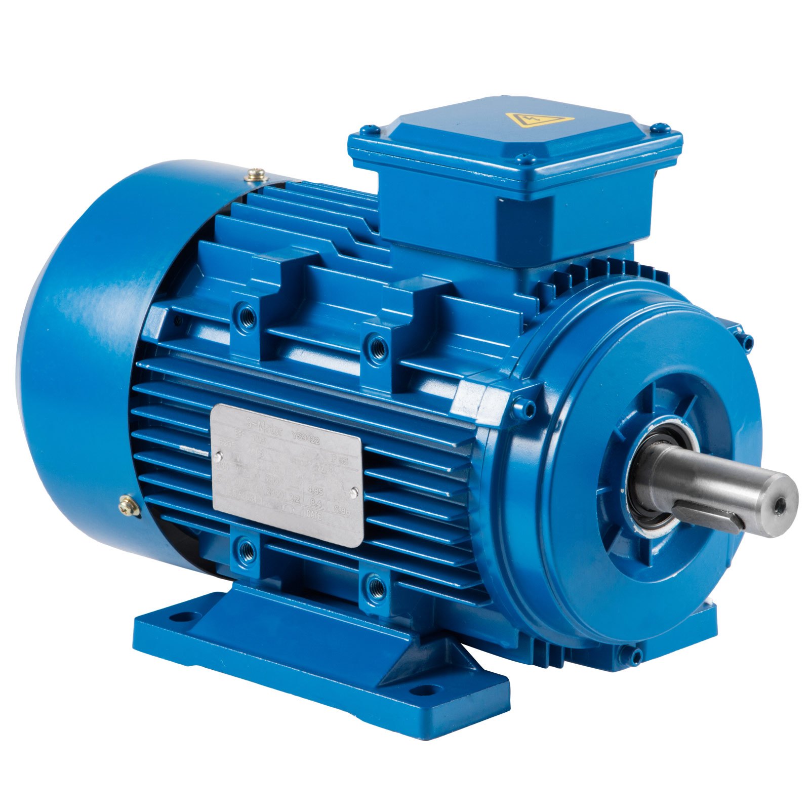 VEVOR 2.2KW Three Phase Motor, 2-Pole 3-Phas Electric Motor, Compressor Asynchronous Motor 400V 3000 RPM B3 Power Motor Shaft