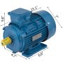 Motor eléctrico premium 3 fases 3000 rpm Máquina universal de CA Directo de fábrica