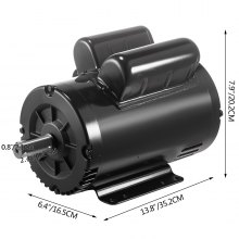 VEVOR Electric Motor 5Hp Single Phase Motor 3450 RPM 60Hz AC motor 143T Frame Air Compressor Motor 230V Suit for Agricultural Machinery and General Equipment
