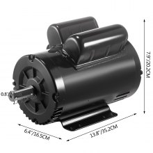 5 Hp Air Compressor Duty Electric Motor 145t Frame 3450 Rpm Single Phase Vevor®