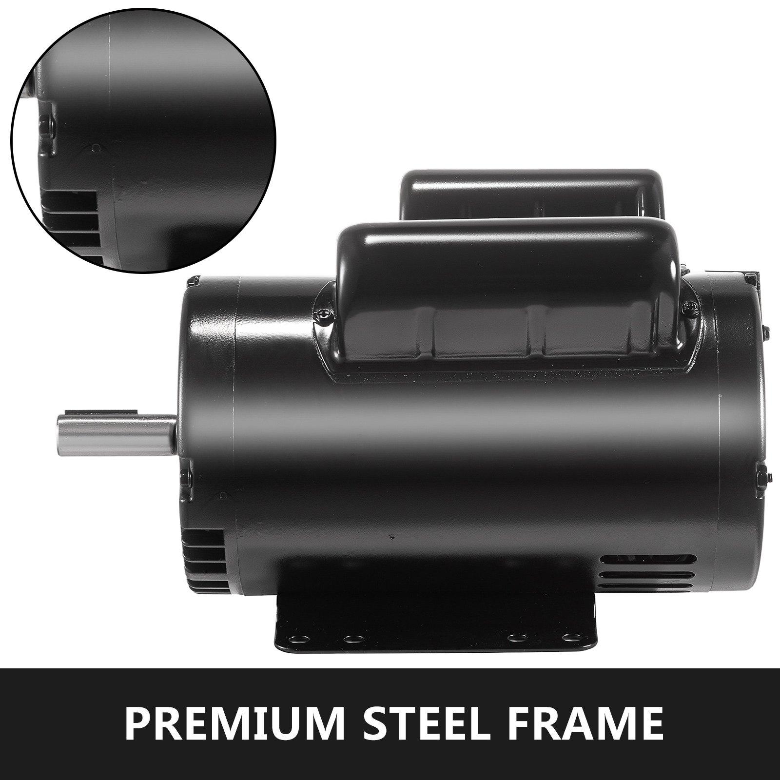 5 HP Electric Motor Air Compressor Duty 7/8" 1 Ph Overload Protection 3450RPM