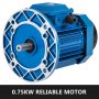 Electric Motor 3 Phase 0.75 Kw 1500 Rpm Rigid Base Aluminum 400v Heavy Duty