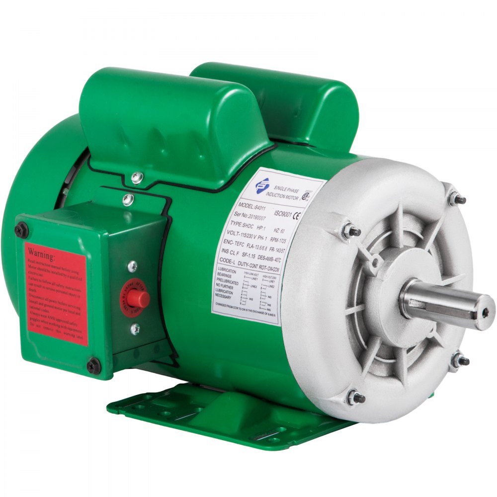 Electric Motor, Nema Farm Duty, 1 Hp 1800rpm 145t 1ph, 7/8" Shaft, Tefc,115/230v