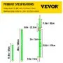 VEVOR Ratchet Tie Down Straps, 2'' x 15.6' Heavy Duty Ratchet Straps with Snap Hooks, 4000 lbs Working Load, 4 Pack Tie Down Set Includes 8 Axle Straps for Moving Motorcycle, Cargo & Daily Use