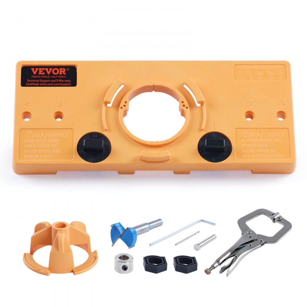 VEVOR Pocket Hole Jig Kit, Adjustable & Easy to Use Joinery Woodworking System, Professional and Upgraded Aluminum, Wood Guides Joint Angle Tool