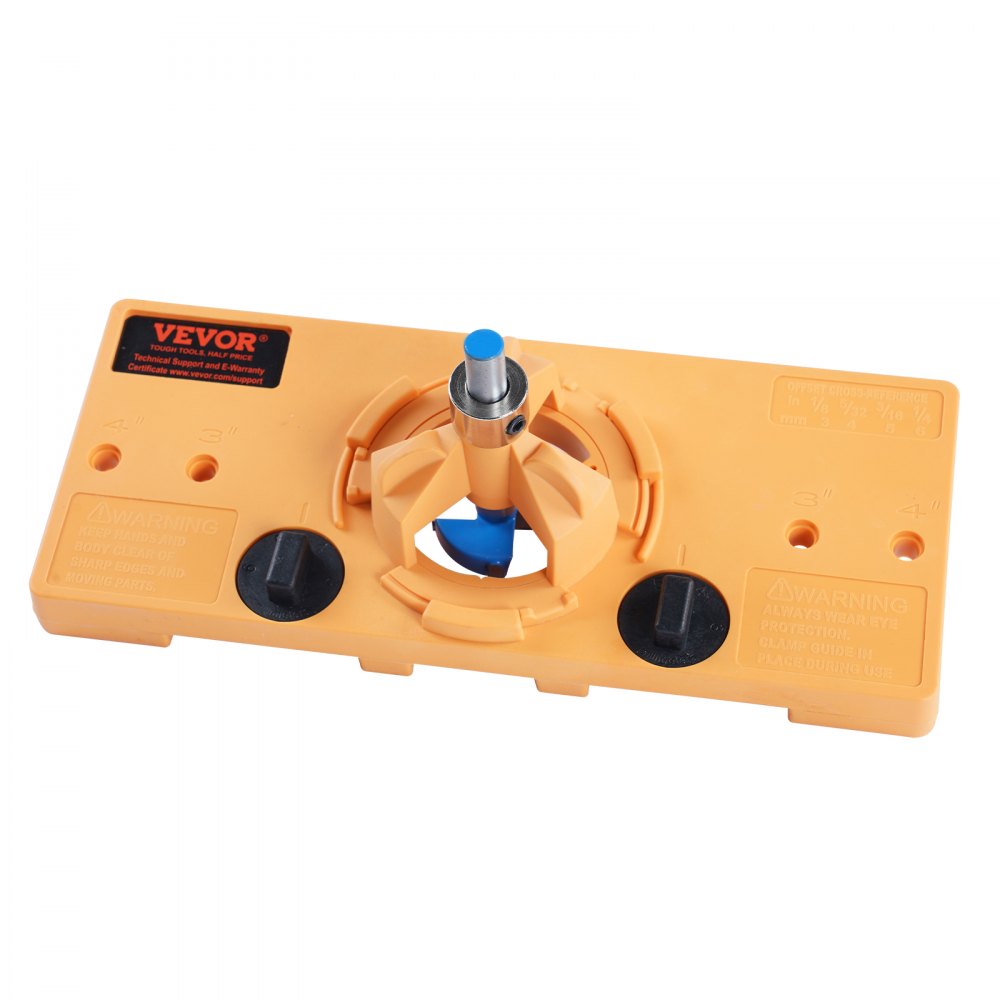 VEVOR Concealed Hinge Jig, Cabinet Hinge Jig with C-Type Clamp and Accessories, PA66 Nylon and Steel Material, Accurate Hinge Drill Jig Woodworking Tool for Doors Cabinets Hinges Mounting