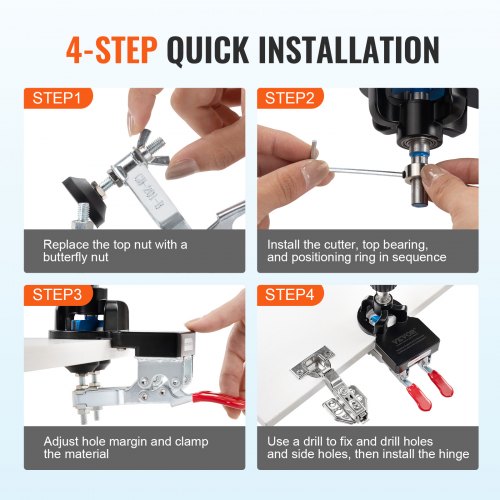Metal Concealed Hinge Jig, 35mm Concealed Door Hinge Jig With