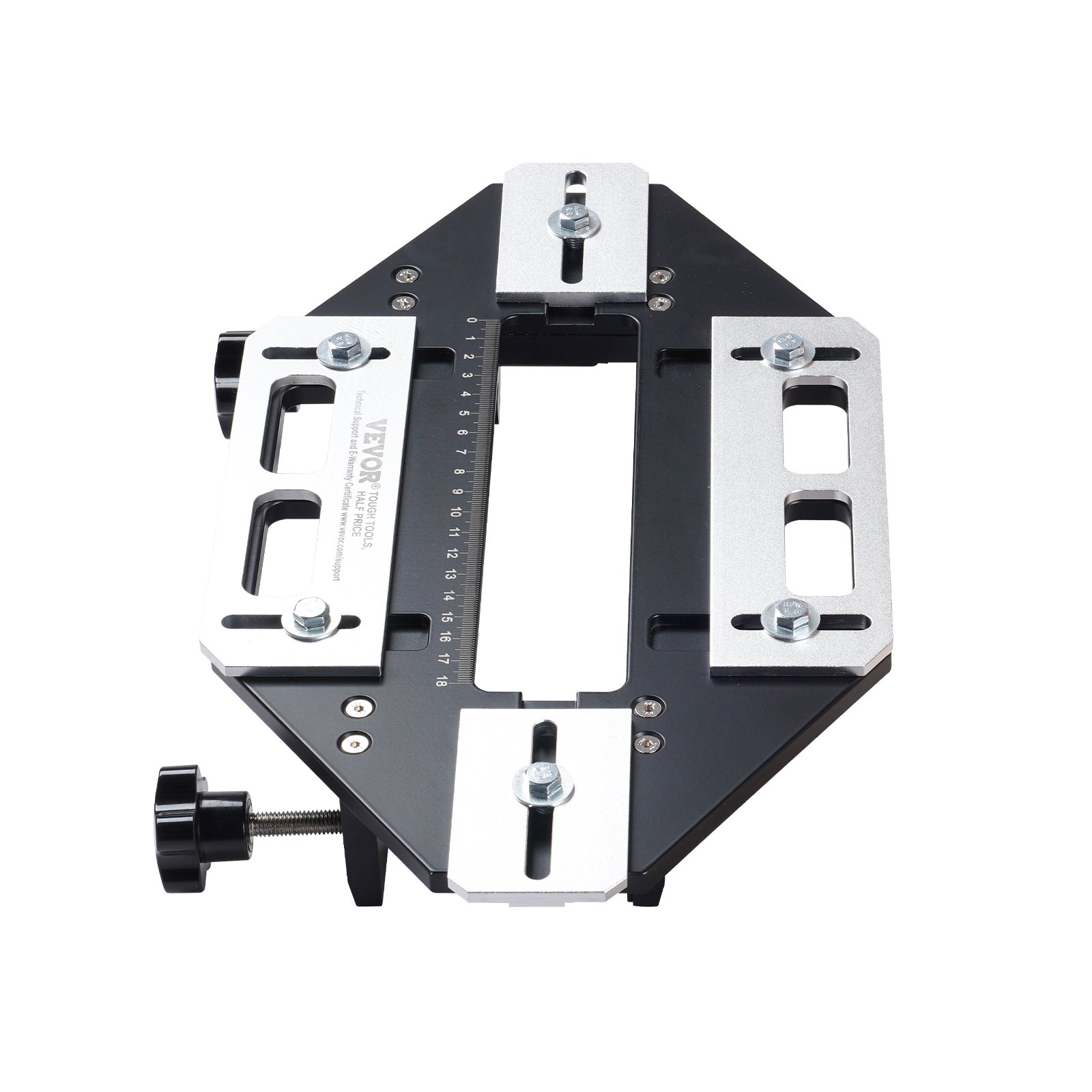 VEVOR Door Hinge Jig, Aluminum Alloy Woodworking Hole Opener, Slotting Locator, Flexible Wooden Door Hinge Hole Guide, Hinge Template Jig for Door Hinge Groove and Door Lock Installation