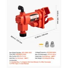 VEVOR Fuel Transfer Pump 110V Electric Oil Diesel Kerosene Pump 15 GPM 57 L/min