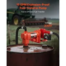 VEVOR Fuel Transfer Pump 110V Electric Oil Pump 15 GPM 57 L/min with Fuel Nozzle