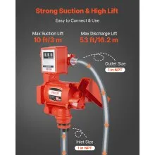 VEVOR Fuel Transfer Pump 110V Electric Oil Pump 20 GPM with Meter Fuel Nozzle
