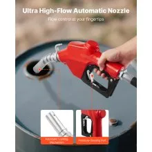 VEVOR Fuel Transfer Pump 110V Electric Oil Pump 20 GPM with Meter Fuel Nozzle