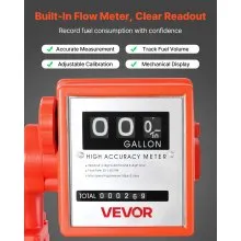 VEVOR Fuel Transfer Pump 110V Electric Oil Pump 20 GPM with Meter Fuel Nozzle