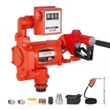 VEVOR Fuel Transfer Pump 110V Electric Oil Pump 20 GPM with Meter Fuel Nozzle