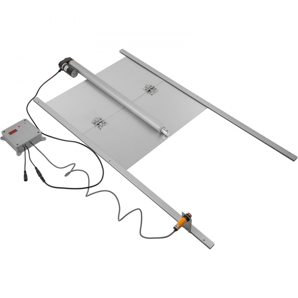 VEVOR Automatic Coop Door, 11.8 x 11.8 12V 66W, with Timer and Light Sensor, Electric Poultry House Opening Kit w/Infrared Induction to Avoid Chicken, Duck, Goose from Crushed, Silver