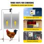 VEVOR Automatic Coop Door, 11.8 x 11.8 12V 66W, with Timer and Light Sensor, Electric Poultry House Opening Kit w/Infrared Induction to Avoid Chicken, Duck, Goose from Crushed, Silver