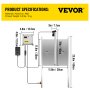 VEVOR Automatic Chicken Coop Door Opener (Door Included)Timer Auto Light Sensor