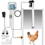 VEVOR automatiska kycklingdörröppnaresatser med ljussensorinduktion 12,6x11,8" automatisk ankgårdsdörröppnare med infraröd sensor Ankagåsdörröppnare för att undvika kyckling, anka, gås från krossad