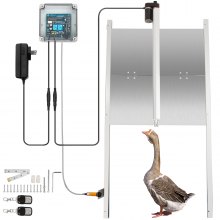 VEVOR Automatic Duck Door Opener Kits W/Time Sensor Induction Automatic Chicken Coop Door Opener with Infrared Sensor to Prevent Chicken, Duck, Goose from Crushed Automatic Duck Coop Door Opener