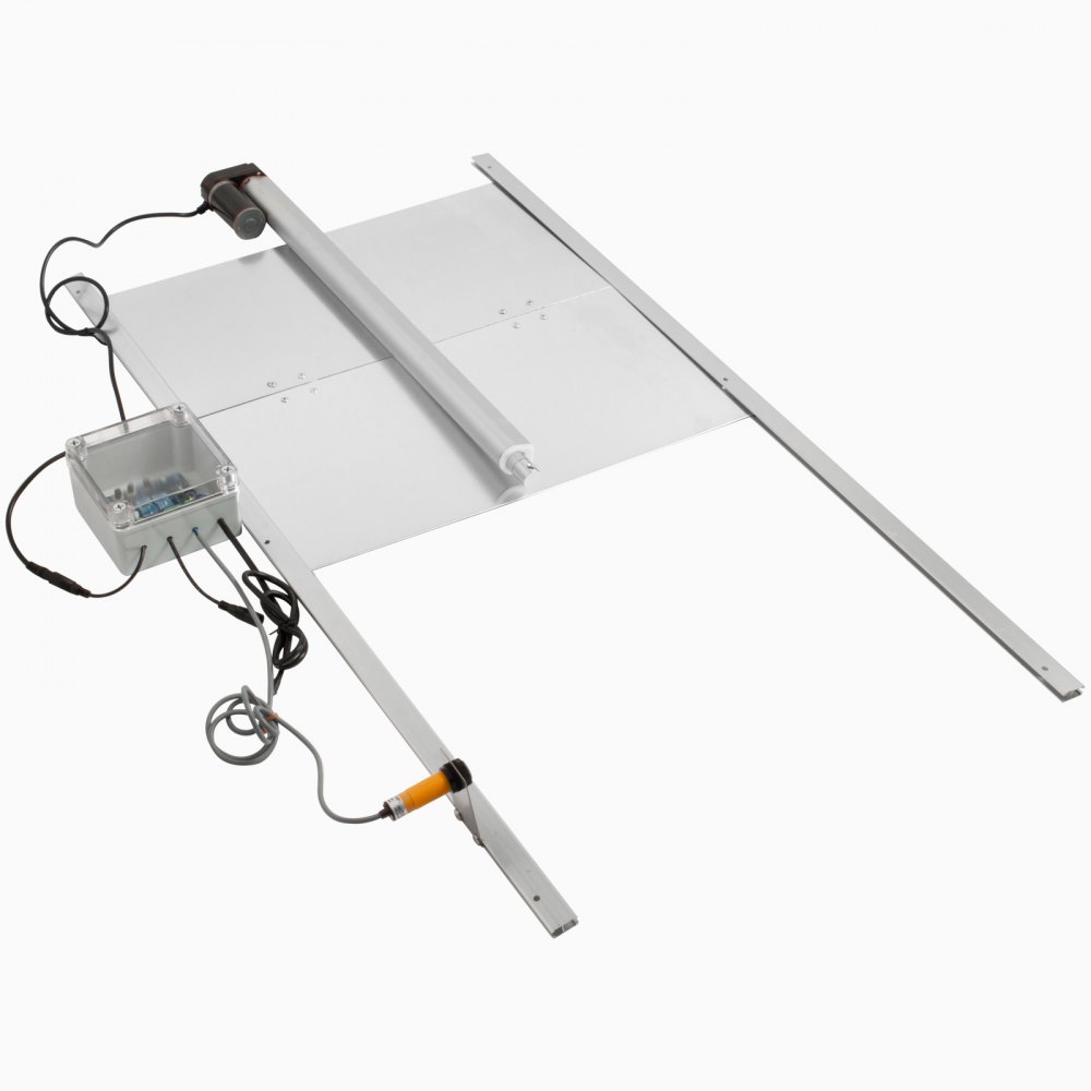 VEVOR Automatic Door Kits, 20.4"x37.7", W/Light Sensor Electric Poultry Coop Opening Motor, with Infrared Induction to Avoid Chicken, Duck, Goose from Crushed, Silver