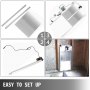 VEVOR Automatic Door Kits, 20.4"x37.7", with Light Sensor Electric Poultry Coop Opening Motor, with Infrared Induction to Avoid Chicken, Duck, Goose from Crushed, Silver
