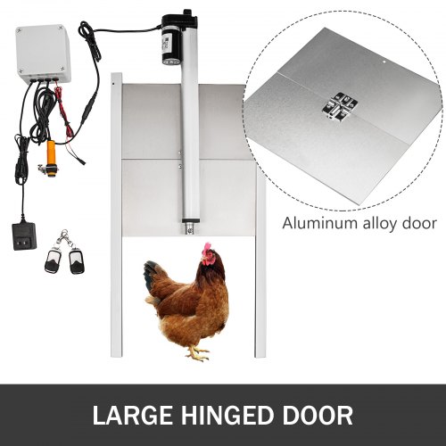 VEVOR Kits Infrared Sensor Automatic Chicken Coop Door Opener, Sliver