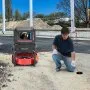 Kanalizační kamera VEVOR, 50 m, samonivelační kamera do odpadu s 10,1" dotykovou obrazovkou, vysílačem 512 Hz a čítačem vzdálenosti, instalatérská kamera s krytím IP67 a světly - 12 LED, 32GB karta pro potrubí