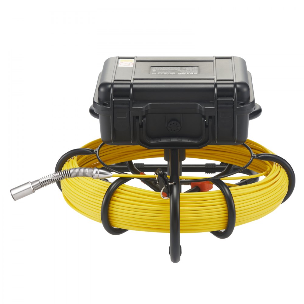 VEVOR Sewer Camera, 70 m 9" Screen Pipeline Inspection Camera with DVR Function, Waterproof IP68 Camera with 12 Adjustable LEDs, with a 16 GB SD Card for Sewer Line, Home, Duct Drain Pipe