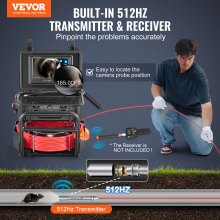 Sewer Camera 165 ft/50m Self-Leveling Drain Camera with 512Hz Transmitter