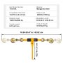 VEVOR Ratchet Chain Binders, 1/4"-5/16", 2600 lbs Safe Working Load, 2 Pack Load Binder with 2 Grab Hooks, Tie Downs for Transport Chain, Heavy Duty Tow Chain Ratchet Binders for Flatbed Truck Trailer