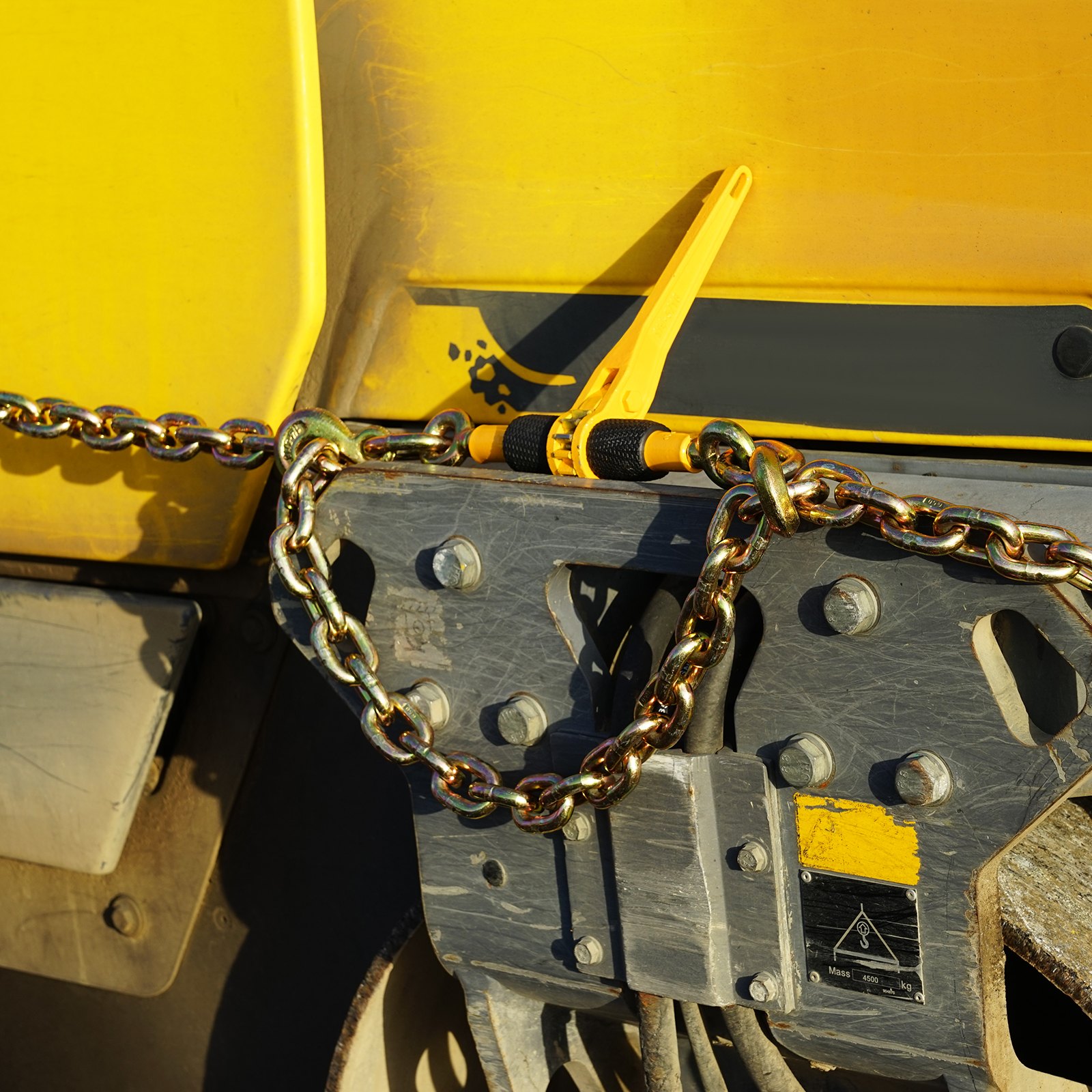 VEVOR Ratchet Chain Binders, 1/4"-5/16", 2600 lbs Safe Working Load, 2 Pack Load Binder with 2 Grab Hooks, Tie Downs for Transport Chain, Heavy Duty Tow Chain Ratchet Binders for Flatbed Truck Trailer