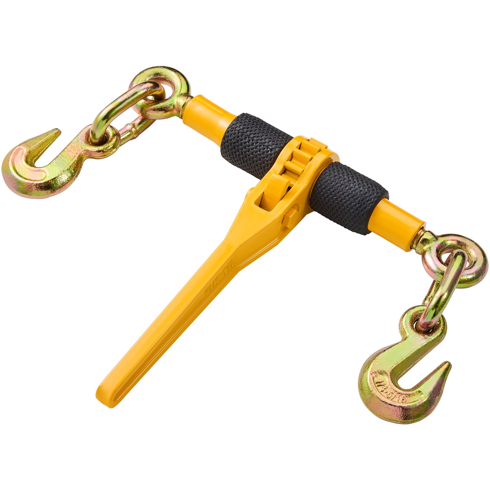 VEVOR Ratchet Chain Binders, 1/4"-5/16", 2600 lbs Safe Working Load, 2 Pack Load Binder with 2 Grab Hooks, Tie Downs for Transport Chain, Heavy Duty Tow Chain Ratchet Binders for Flatbed Truck Trailer