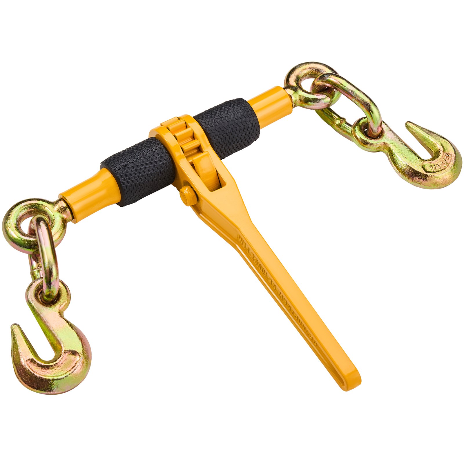 VEVOR Ratchet Chain Binders, 1/4"-5/16", 2600 lbs Safe Working Load, 2 Pack Load Binder with 2 Grab Hooks, Tie Downs for Transport Chain, Heavy Duty Tow Chain Ratchet Binders for Flatbed Truck Trailer