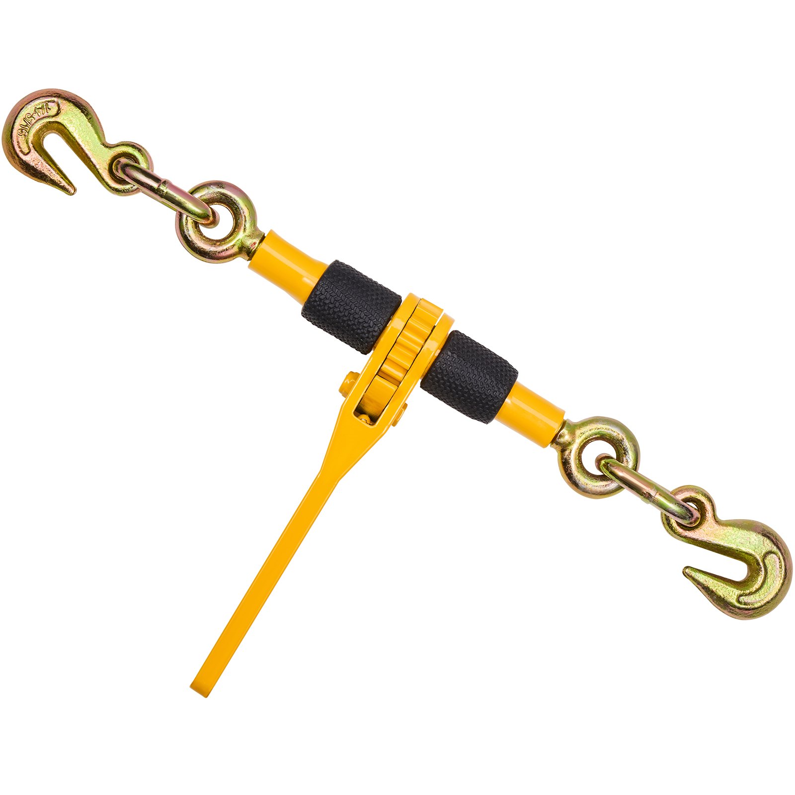VEVOR Ratchet Chain Binders, 1/4"-5/16", 2600 lbs Safe Working Load, 2 Pack Load Binder with 2 Grab Hooks, Tie Downs for Transport Chain, Heavy Duty Tow Chain Ratchet Binders for Flatbed Truck Trailer