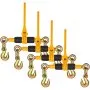VEVOR Ratchet Chain Binders, 1/4"-5/16", 2600 lbs Safe Working Load, 4 Pack Load Binder with 2 Grab Hooks, Tie Downs for Transport Chain, Heavy Duty Tow Chain Ratchet Binders for Flatbed Truck Trailer