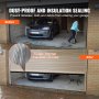 VEVOR Garage Door Seals Bottom Rubber, U Shape +O Ring Garage Door Weather Stripping, Universal Weatherproof Threshold Buffering Sealing Rubber , 5/16 inch T-ends and 3 3/4 inch Width (10 Ft, Black)