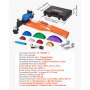 VEVOR Tubing Bender Kit, 6 mm to 22 mm, Compact Ratcheting Tube Pipe Bender, Forward/Reverse Hand Bending Tool, with 7 Color Aluminium Alloy Dies, for Copper HVAC Air Conditioning Refrigeration Repair