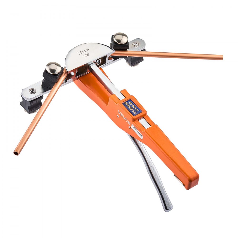 VEVOR Tubing Bender Kit, 1/4 to 7/8 Inch, Compact Ratcheting Tube Pipe Bender, Ratchet Hand Bending Tool, with 7 Aluminium Alloy Dies, HVAC Tools, for Copper Aluminum HVAC Refrigeration Maintenance
