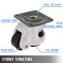 VEVOR GD-40F Nylon Wheel and NBR Pad Set of 4 Leveling Casters
