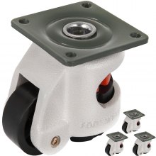 VEVOR 4 Pack Leveling Casters GD-40F Plate Mounted Footmaster Leveling Caster 110lbs per Leveling Caster Wheels Nylon Wheel and NBR Pad (GD-40F)
