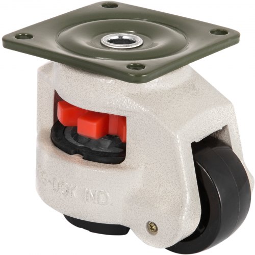 VEVOR Heavy Duty Leveling Casters, Leveling Casters Stem, Set of 4, 2" Retractable Leveling Casters for Workbench, 2200lbs Max Loading Capacity, 360-degree Swivel Casters for Industry Equipment