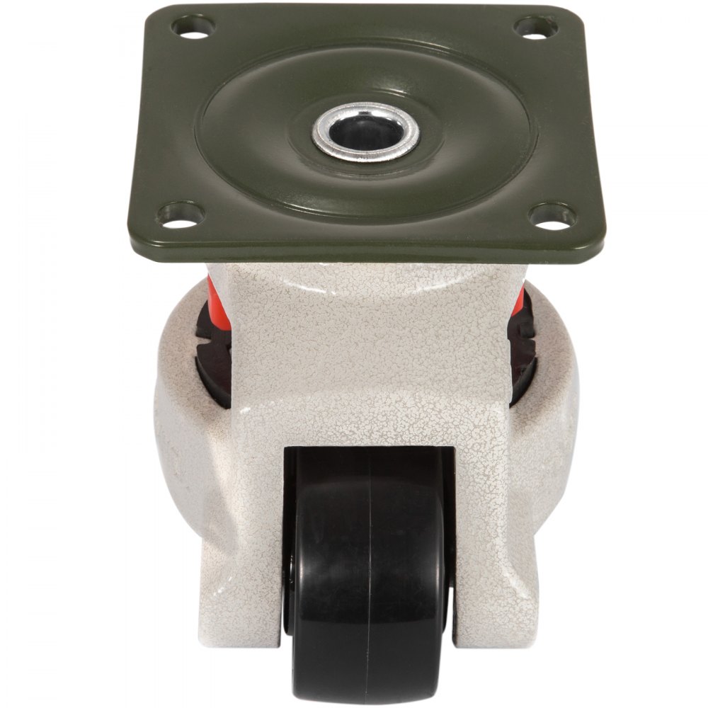 VEVOR 4 Pack Leveling Casters GD-60F Plate Mounted Footmaster Leveling Caster 551lbs per Leveling Caster Wheels Nylon Wheel and NBR Pad(GD-60F)