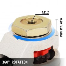 VEVOR Heavy Duty Leveling Casters, Leveling Casters Stem, Set of 4, 2", Retractable Leveling Casters for Workbench, 2200lbs Max Loading Capacity, 360-degree Swivel Casters for Industry Equipment