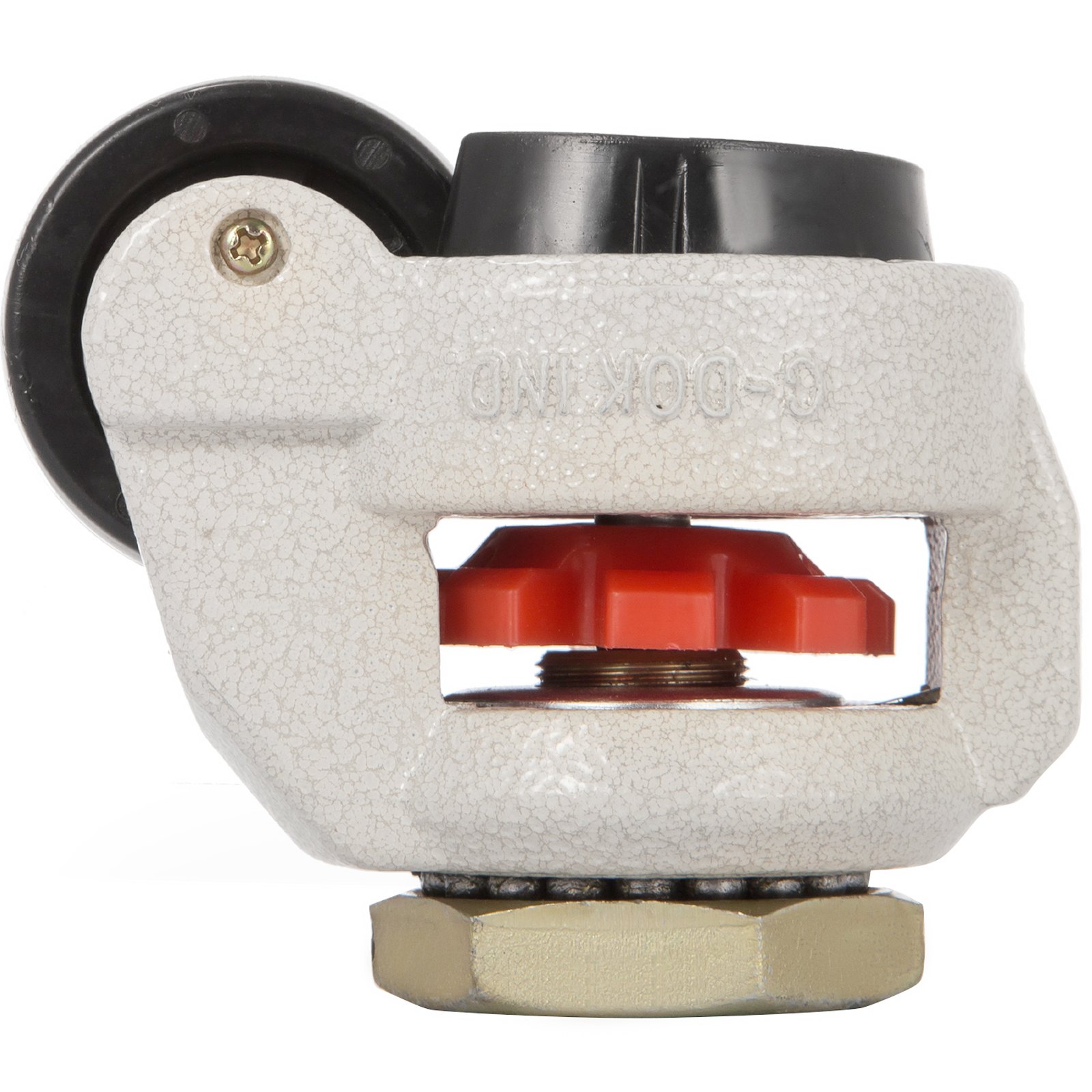 VEVOR Heavy Duty Leveling Caster Set, 4 – Pack 2.5" Self Leveling Casters, 4400LBS Max Loading Capacity, 1.2" x 1.38" Machine Casters Stem, for Moving Industry Equipment, Workbench, Shelves