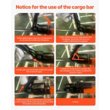 VEVOR Cargo Bar, Ratcheting Cargo Bars Adjustable from 40" to 73", Heavy-duty Steel Cargos Stabilizer with Storage Net & Divider Bar, Telescoping Load Lock Bars for SUVs, Sedans