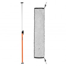 VEVOR Cargo Bar, Ratcheting Cargo Bar Adjustable from 40" to 73", Heavy-duty Steel Cargos Stabilizer with Storage Net & Non-Slip Foot Pads, Telescoping Load Lock Bars Stop Sliding for SUVs, Sedans