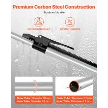VEVOR Cargo Bar, Ratcheting Cargo Bar Adjustable from 89" to 104", Heavy-duty Steel Cargos Stabilizer with Non-Slip Foot Pads, Truck Bed Load Lock Bars for Box Trucks, Semi-Trailers, Trailers (2PCS)